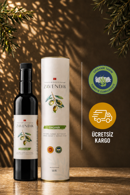 500 ml. Organik Erken Hasat Soğuk Sıkım Zeytinyağı
